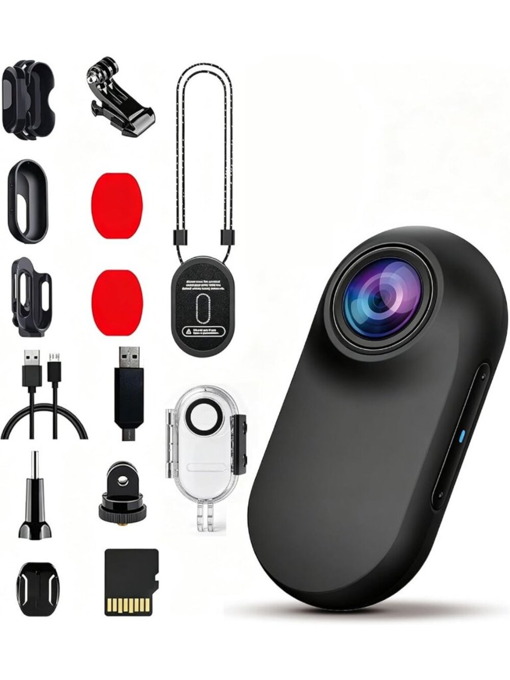 Mini Waterproof Body Camera - Magnetic, Compact, 30-Meter Range, Thumb-Sized